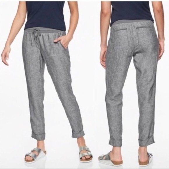 Athleta Pants - Athleta Bali Linen Drawstring Pocket Joggers